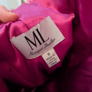 Monique Lhuillier Pink Lace Dress